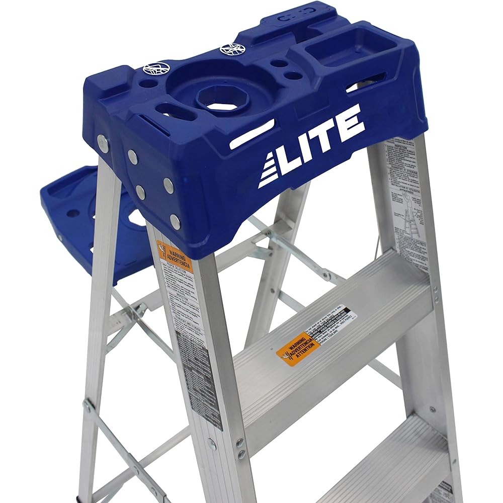 LITE 6-foot Aluminium Step Ladder with tool tray, 250-Pound Load Capacity, Type I, LP-2111-06