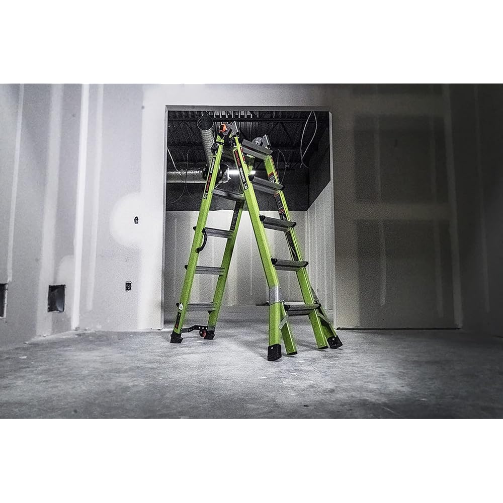 Little Giant Ladders Systems Conquest 2.0, M22, 22ft, Multi-Position Ladder, Fiberglass, Type 1A, 300 lbs Weight Rating, (17122-001), Green
