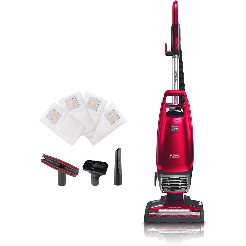 Kenmore Intuition BU4020 Bagged Upright Vacuum Pet Friendly Lift-Up Carpet Vacuum Cleaner 2-Motor Power Suction with HEPA Filter, Pet Handi-Mate, 3-in-1 Combination Tool for Carpet, Floor, Pet Hair