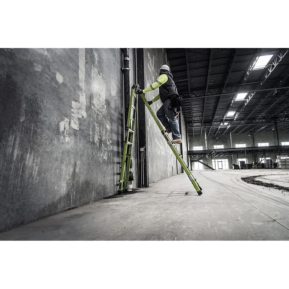 Little Giant Ladders Systems Conquest 2.0, M22, 22ft, Multi-Position Ladder, Fiberglass, Type 1A, 300 lbs Weight Rating, (17122-001), Green