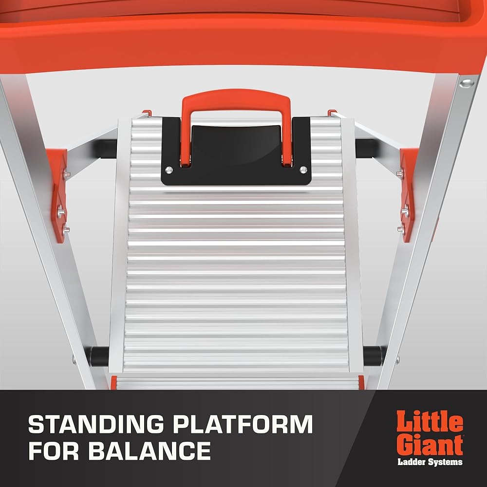 Little Giant Ladder Systems Flip-N-Lite, 5-Foot, Stepladder, Aluminum, Type 1A, 300 lbs Rated (15273-001)