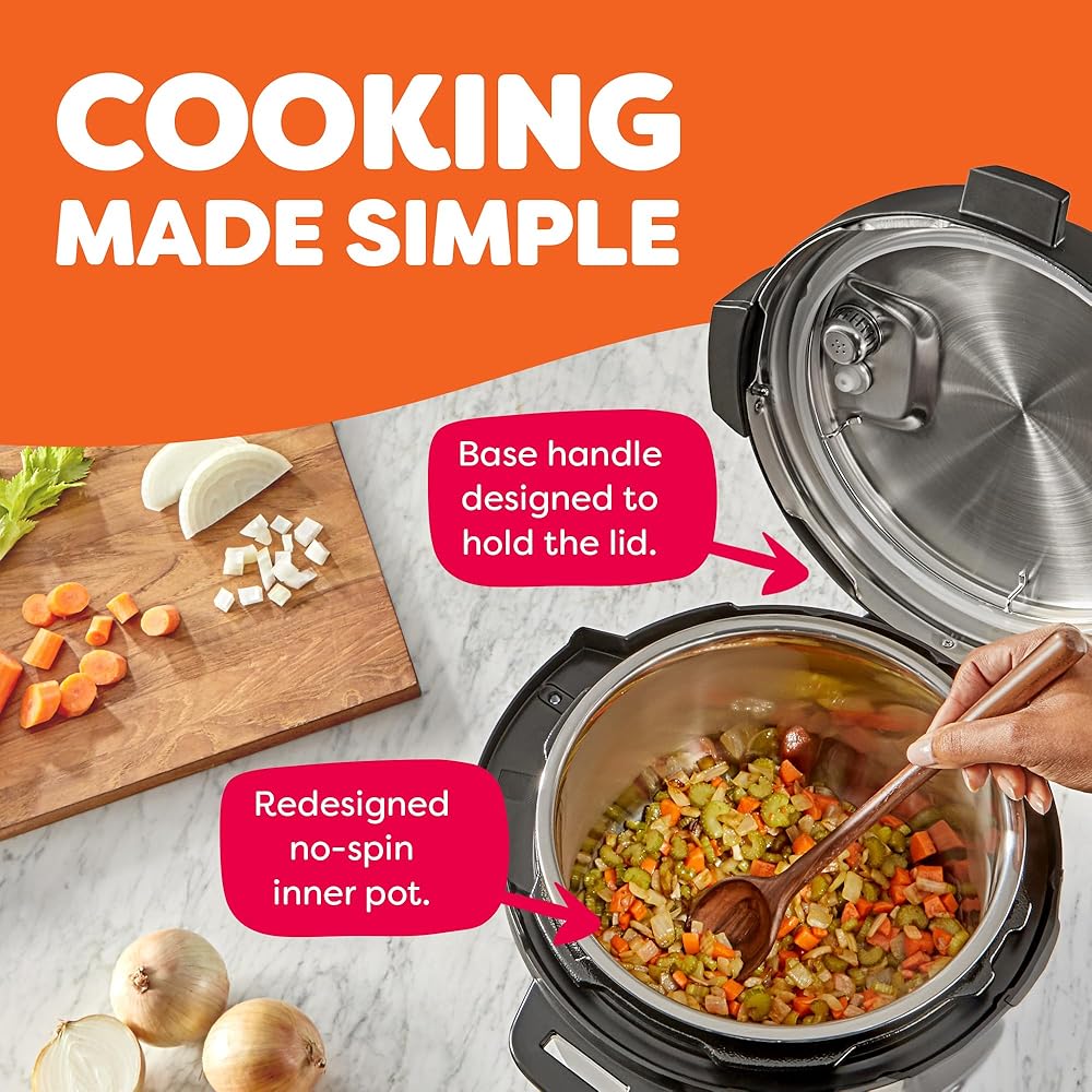 Instant Pot Duo Plus 9-in-1 Multicooker, Pressure Cooker, Slow Cook, Rice Maker, Steamer, Sauté, Yogurt, Warmer &amp; Sterilizer, Includes App With Over 800 Recipes, Stainless Steel, 6 Quarts