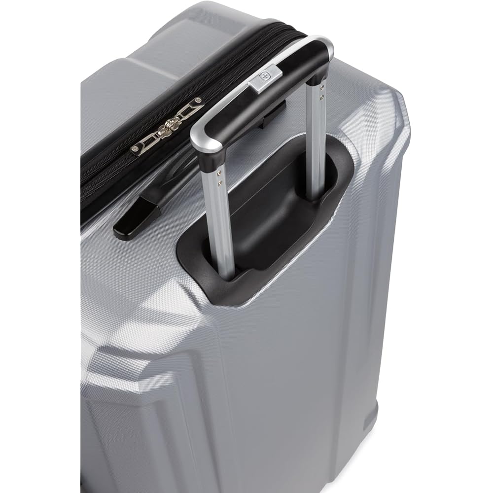 | SwissGear 3750 Hardside Expandable Luggage with Spinner Wheels, Silver, 3-Piece Set (20/24/27) | Suitcases