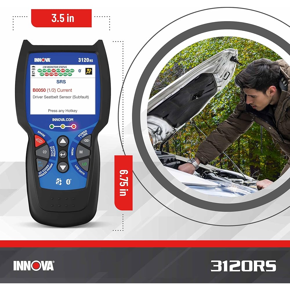 Innova 3120RS Code Scanner Professional OBD2 Scanner Smog Test Scan Tool ODB1 Adapters RepairSolutions2 App