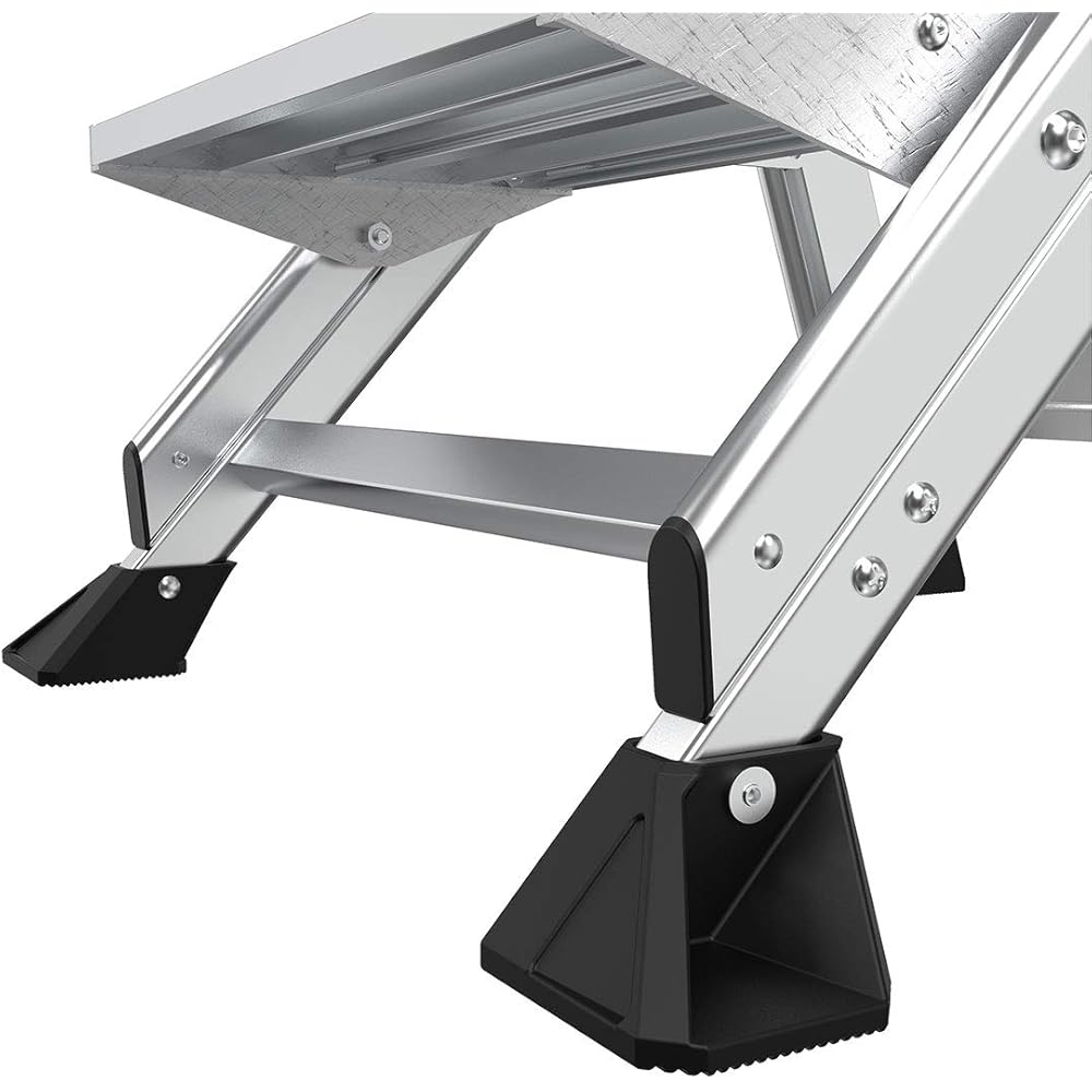 Little Giant Ladders, Jumbo Step, 2-Step, 2 foot, Step Stool, Aluminum, Type 1AA, 375 lbs weight rating, (11902), Silver