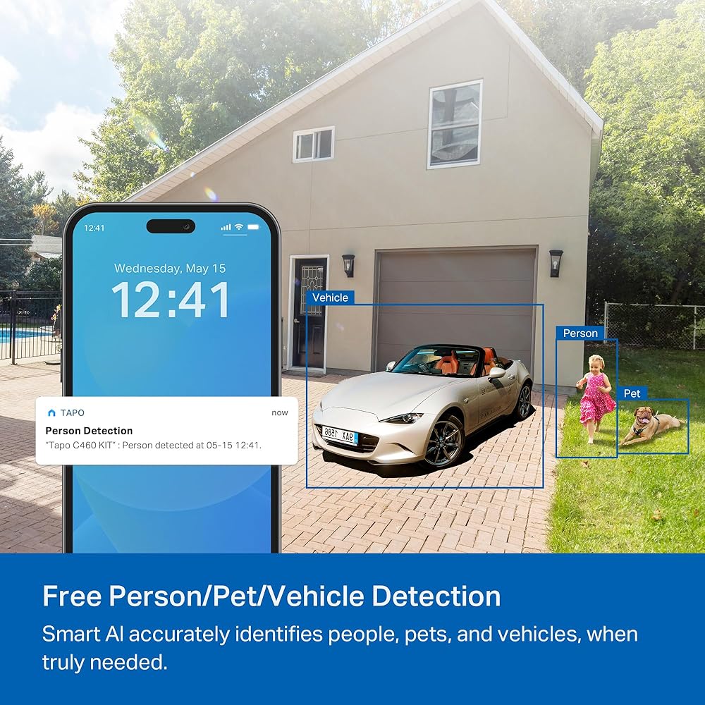 Tapo MagCam 4K Solar, 4K Ultra HD Outdoor Wireless Battery Camera w/Solar Panel – 24/7 Capture, Free Person/Vehicle Detection, Starlight Color Night Vision, Works w/Alexa &amp; Google Home