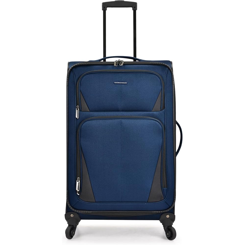 | U.S. Traveler Aviron Bay Expandable Softside Spinner Wheels, Navy, 3 Piece Luggage | Suitcases