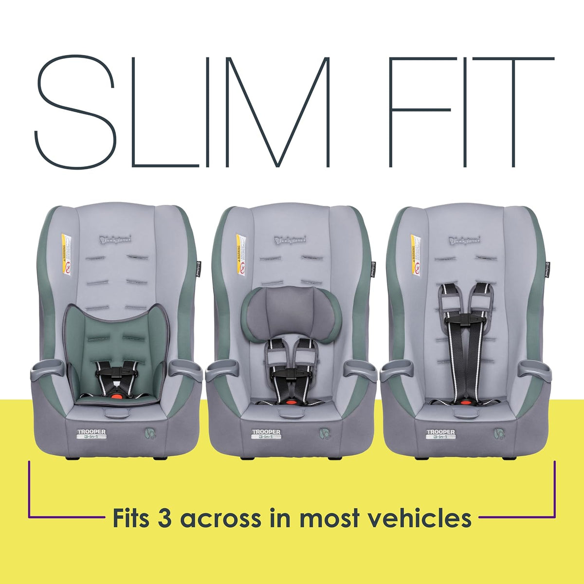 Baby Trend Trooper 3-in-1 Convertible Car Seat, Dash Sage