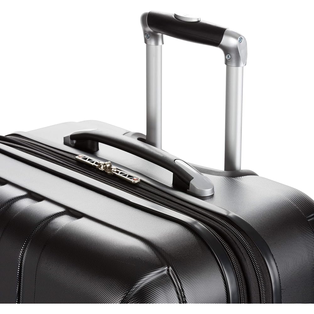 | SwissGear 7585 Hardside Expandable Luggage with Spinner Wheels, Black, 3-Piece Set (19/23/27) | Suitcases