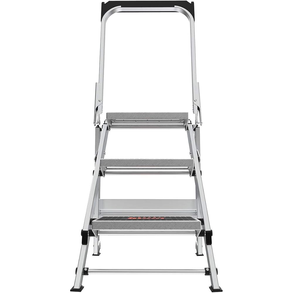 Little Giant Ladders, Safety Step, 3-Step, 3 Foot, Step Stool, Aluminum, Type 1A, 300 lbs Weight Rating, (10310BA)