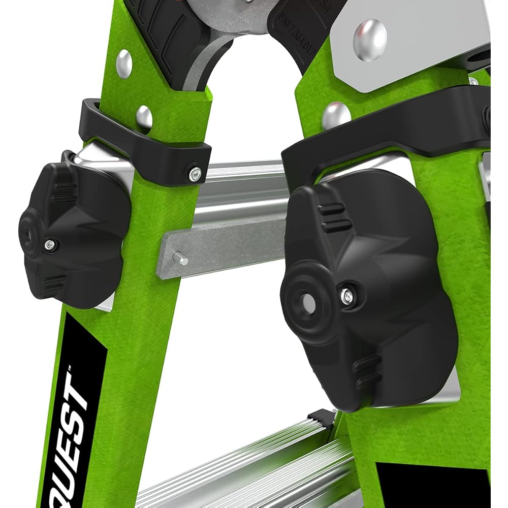 Little Giant Ladders Systems Conquest 2.0, M22, 22ft, Multi-Position Ladder, Fiberglass, Type 1A, 300 lbs Weight Rating, (17122-001), Green