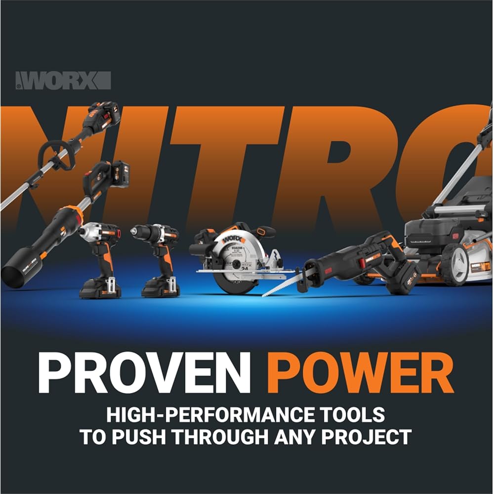 Worx Nitro 40V Cordless 14" Lawn Dethatcher w/ Brushless Motor, 2-in-1 Dethatcher and Scarifier Removes Deep Thatch, Dethatcher Cordless Tool to Improve Grass Health 2 Batteries &amp; Charger Included