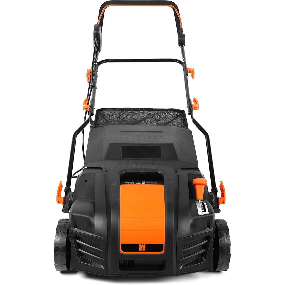 WEN DT1516 16-Inch 15-Amp 2-in-1 Electric Dethatcher and Scarifier with Collection Bag, Black