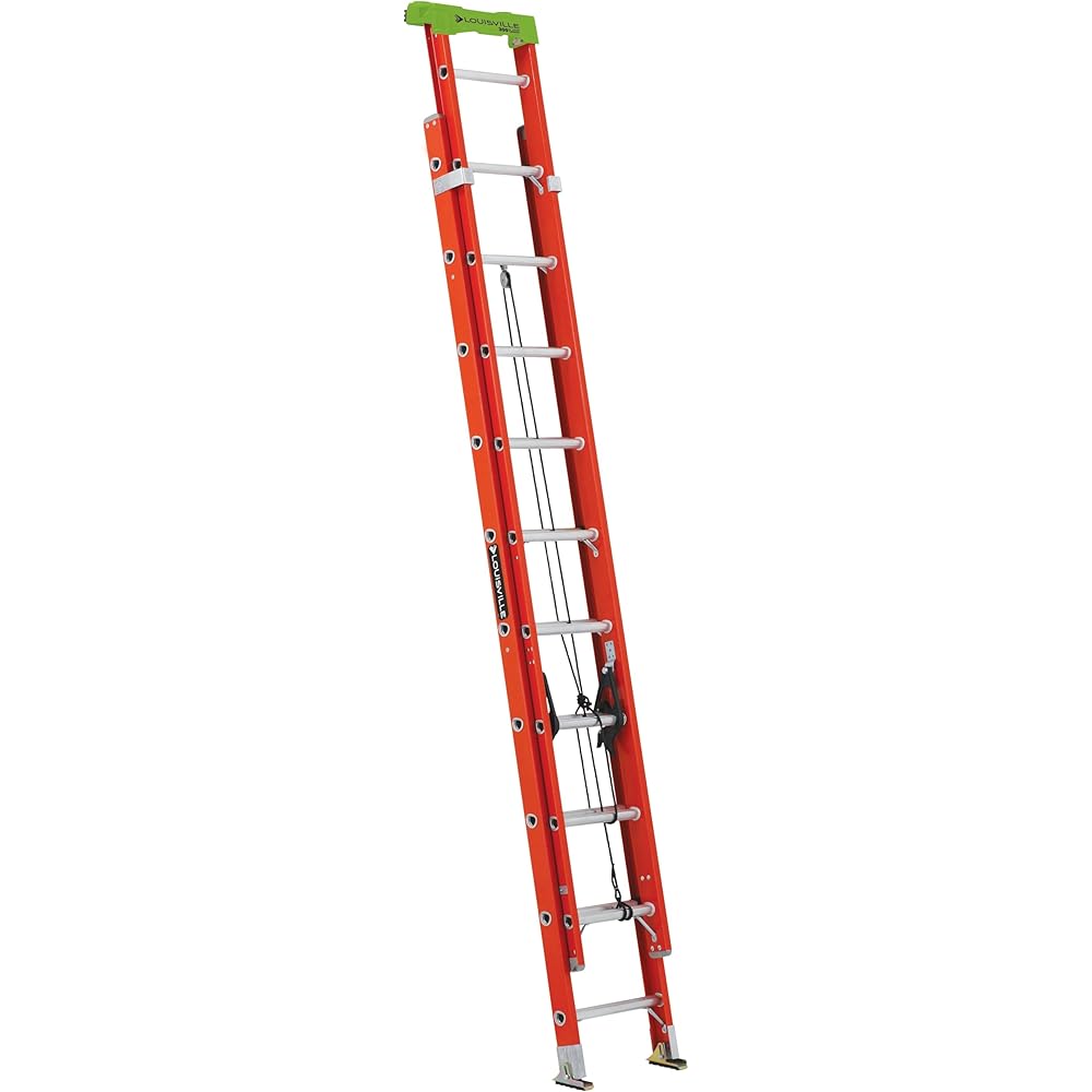 Louisville Ladder 20-Foot Fiberglass Extension Ladder, 300-Pound Load Capacity, Type IA, L-3022-20PT