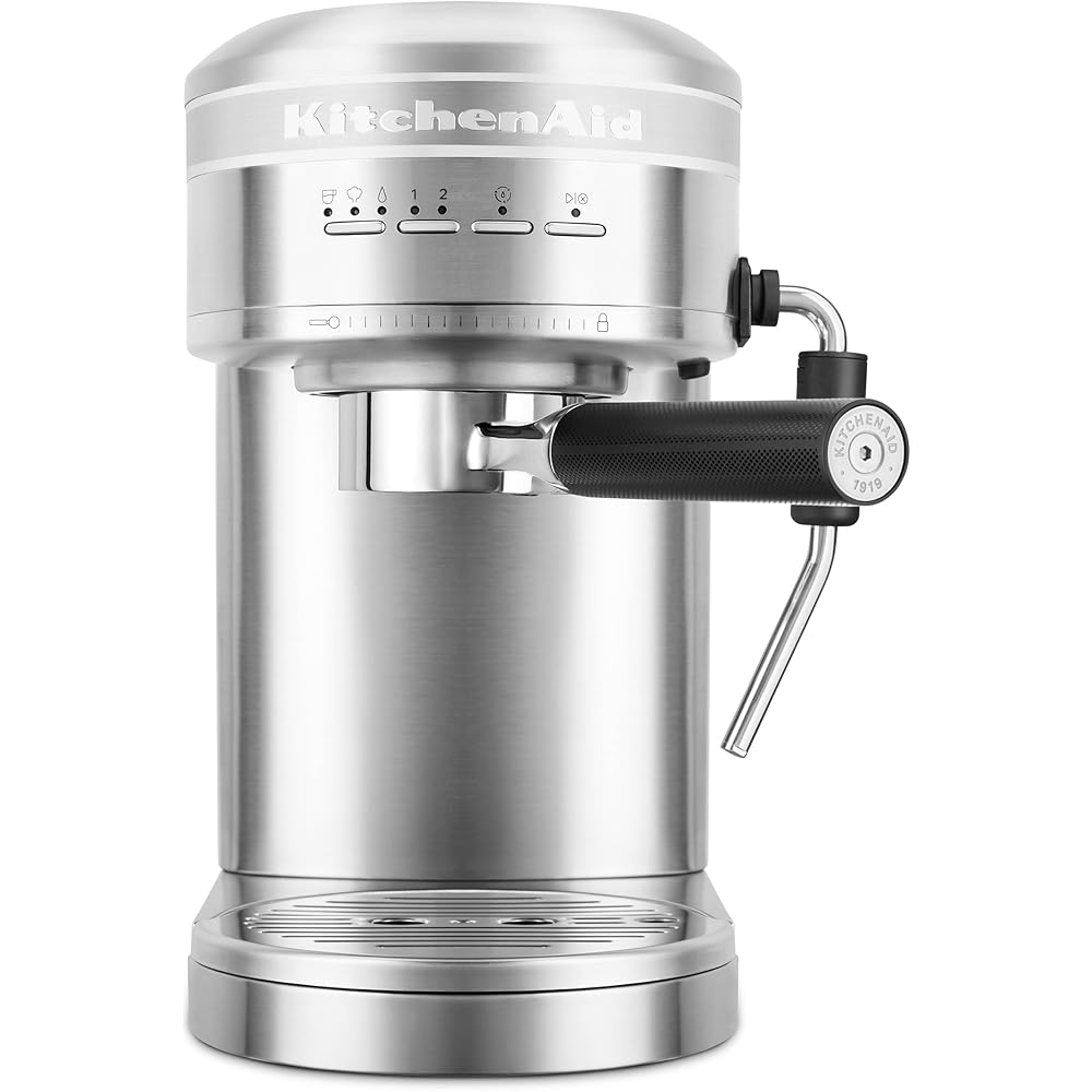 KitchenAid Metal Semi-Automatic Espresso Machine KES6503, Brushed Stainless Steel, 1.4 Liters