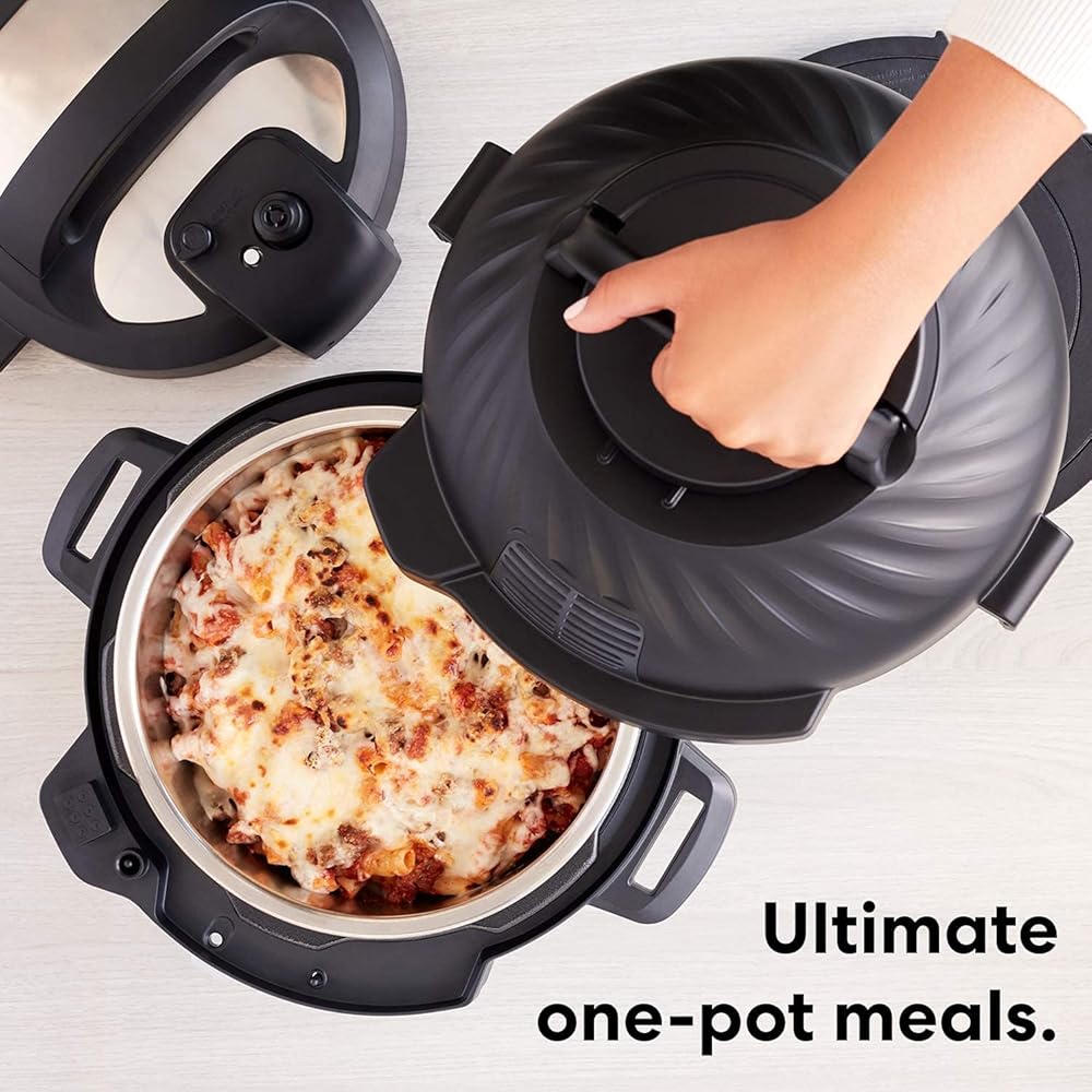 Instant Pot Duo Crisp 11-in-1 Air Fryer and Electric Pressure Cooker Combo with Multicooker Lids that Air Fries, Steams, Slow Cooks, Sautés, Dehydrates, &amp; More, Free App With Over 800 Recipes, 6 Quart