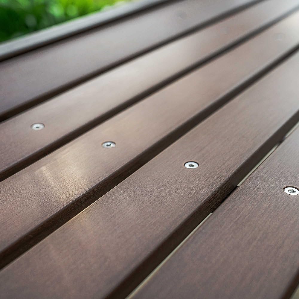 Lifetime 60290 Wood Alternative Glider Bench, Mocha Brown