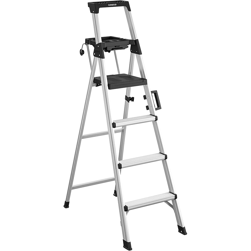 COSCO 6-foot Signature Series Aluminum Step Ladder, Type 1A, 300 lb. Capacity