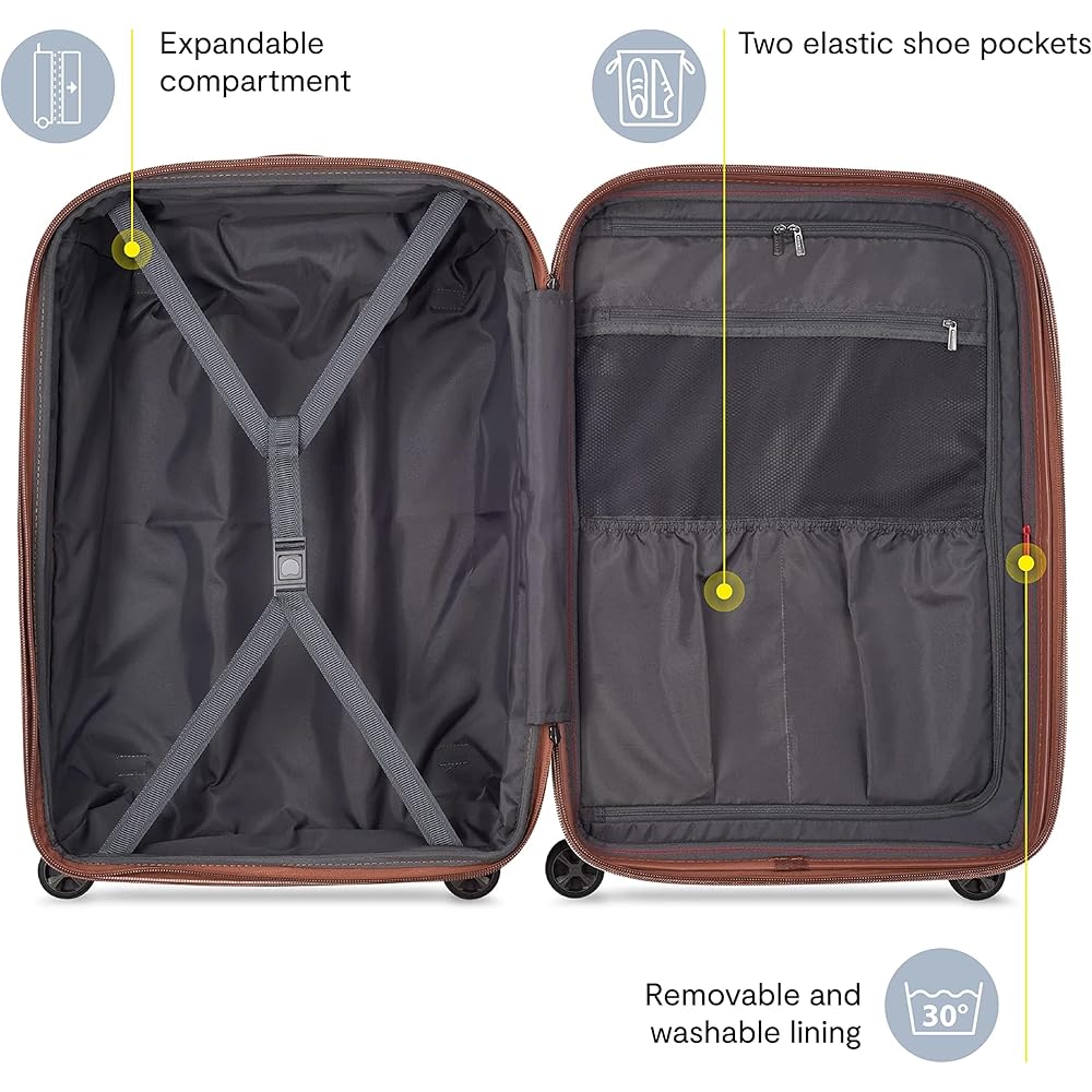| DELSEY PARIS Carrousel Hardside Expandable Luggage with Spinner Wheels, Navy, 3 Piece Set (21/24/28) | Suitcases