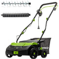 Earthwise DT71613AA 13-Amp 16-Inch Corded Dethatcher with Scarifier Blade and Collection Bag