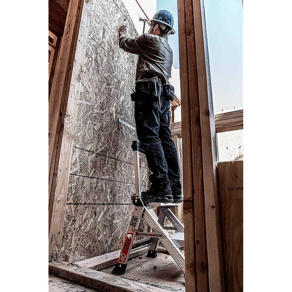 Little Giant Ladders, Jumbo Step, 2-Step, 2 foot, Step Stool, Aluminum, Type 1AA, 375 lbs weight rating, (11902), Silver