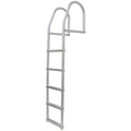 Extreme Max 3005.4108 Heavy-Duty Aluminum Weld-Free Fixed Dock Ladder with Comfort Use Round Tube Frame 5-Step, 300 lbs. Weight Capacity