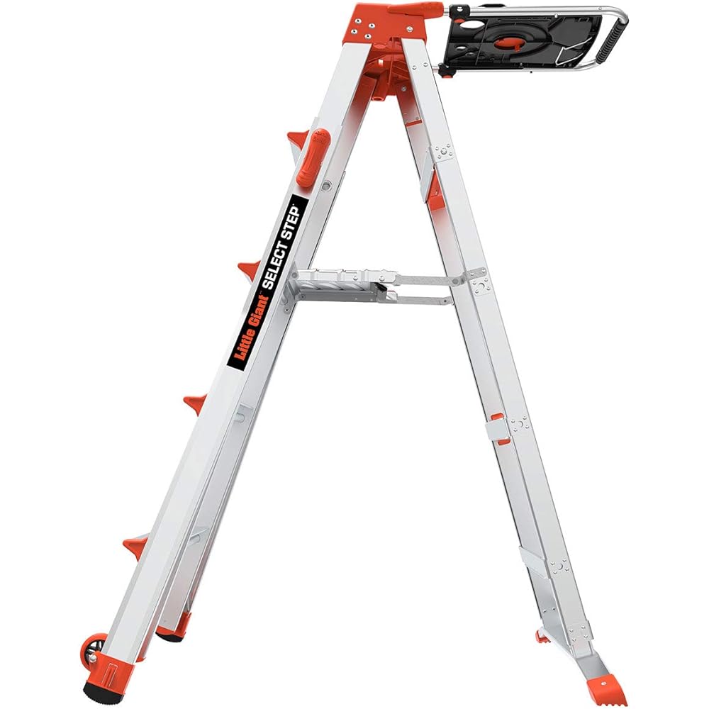 Little Giant Ladders, Select Step with AirDeck Accessory, 5-8 foot, Stepladder, Aluminum, Type 1A, 300 lbs weight rating, (15125-001) Stepladders