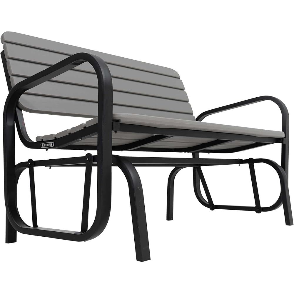 Lifetime 60361 Outdoor Swing Glider Bench, Storm Dust