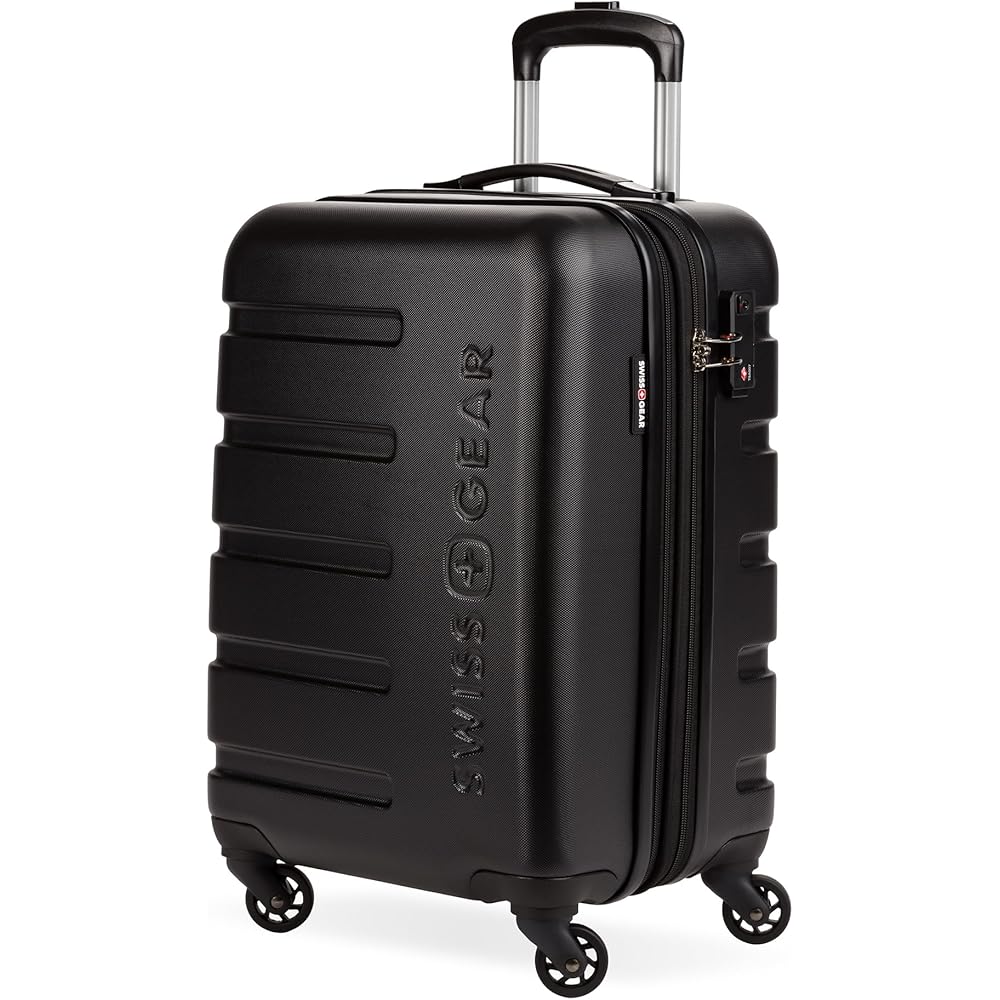 | SwissGear 7366 Hardside Expandable Luggage with Spinner Wheels, Black, Carry-On 19-Inch | Carry-Ons