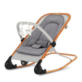 Dream on Me Rock with me 2-in-1 Rocker and Stationary Seat | Compact Portable Infant Rocker with Removable Toys Bar &amp; Hanging Toys in Grey
