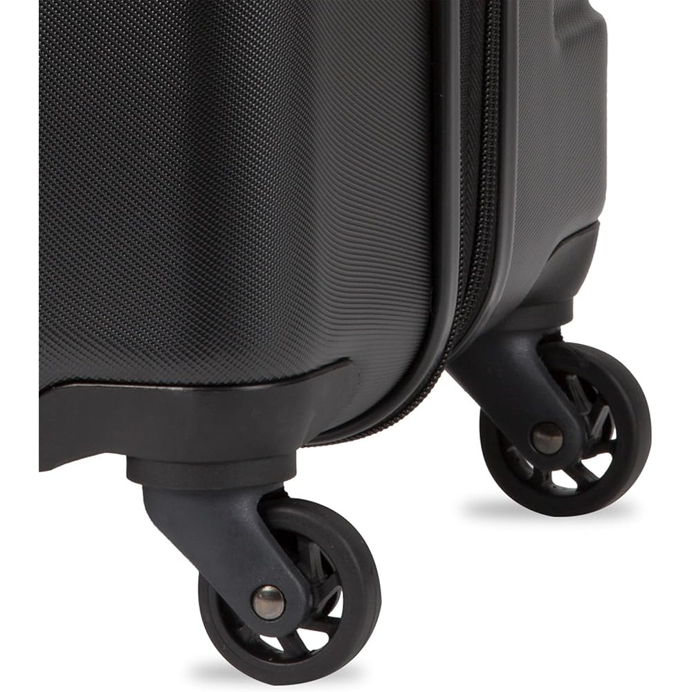 | SwissGear 7366 Hardside Expandable Luggage with Spinner Wheels, Black, Carry-On 19-Inch | Carry-Ons