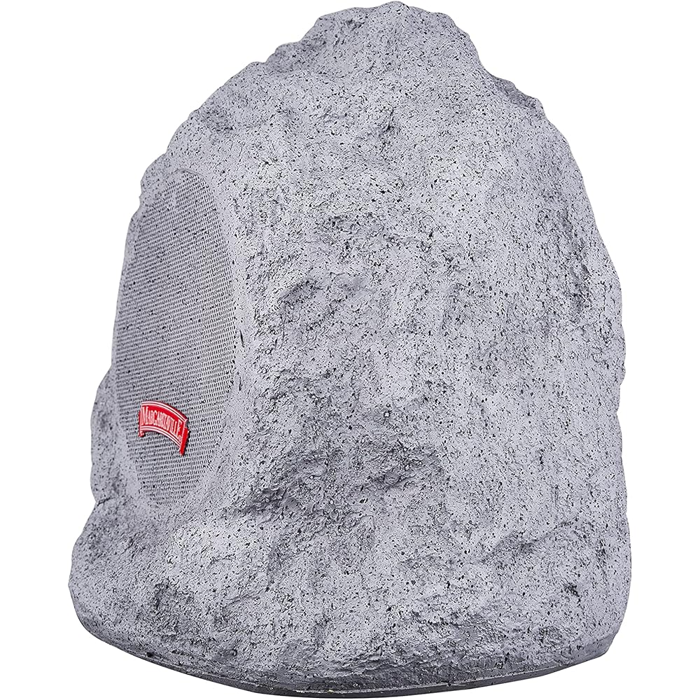 Margaritaville “On The Rock” Outdoor Bluetooth Wireless Speaker | Durable Bluetooth Speakers, Fantastic Yard or Patio Decor, IPX-4 Waterproof Rated, Granite Grey (Two Pack)
